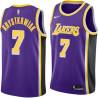 Purple Larry Krystkowiak Twill Basketball Jersey -Lakers #7 Krystkowiak Twill Jerseys, FREE SHIPPING