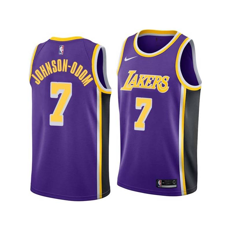 Purple Darius Johnson-Odom Twill Basketball Jersey -Lakers #7 Johnson-Odom Twill Jerseys, FREE SHIPPING