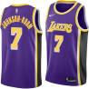 Purple Darius Johnson-Odom Twill Basketball Jersey -Lakers #7 Johnson-Odom Twill Jerseys, FREE SHIPPING