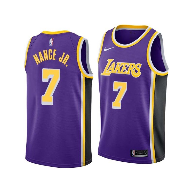 Purple Larry Nance Jr. Twill Basketball Jersey -Lakers #7 Nance Jr Twill Jerseys, FREE SHIPPING