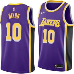 Purple Norm Nixon Twill Basketball Jersey -Lakers #10 Nixon Twill Jerseys, FREE SHIPPING