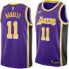 Purple Billy Hassett Twill Basketball Jersey -Lakers #11 Hassett Twill Jerseys, FREE SHIPPING