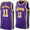 Purple Jim McDaniels Twill Basketball Jersey -Lakers #11 McDaniels Twill Jerseys, FREE SHIPPING