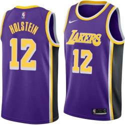 Purple Jim Holstein Twill Basketball Jersey -Lakers #12 Holstein Twill Jerseys, FREE SHIPPING