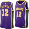 Purple Freddie Crawford Twill Basketball Jersey -Lakers #12 Crawford Twill Jerseys, FREE SHIPPING