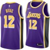 Purple Vlade Divac Twill Basketball Jersey -Lakers #12 Divac Twill Jerseys, FREE SHIPPING