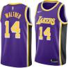 Purple Paul Walther Twill Basketball Jersey -Lakers #14 Walther Twill Jerseys, FREE SHIPPING