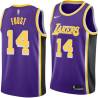 Purple Larry Foust Twill Basketball Jersey -Lakers #14 Foust Twill Jerseys, FREE SHIPPING