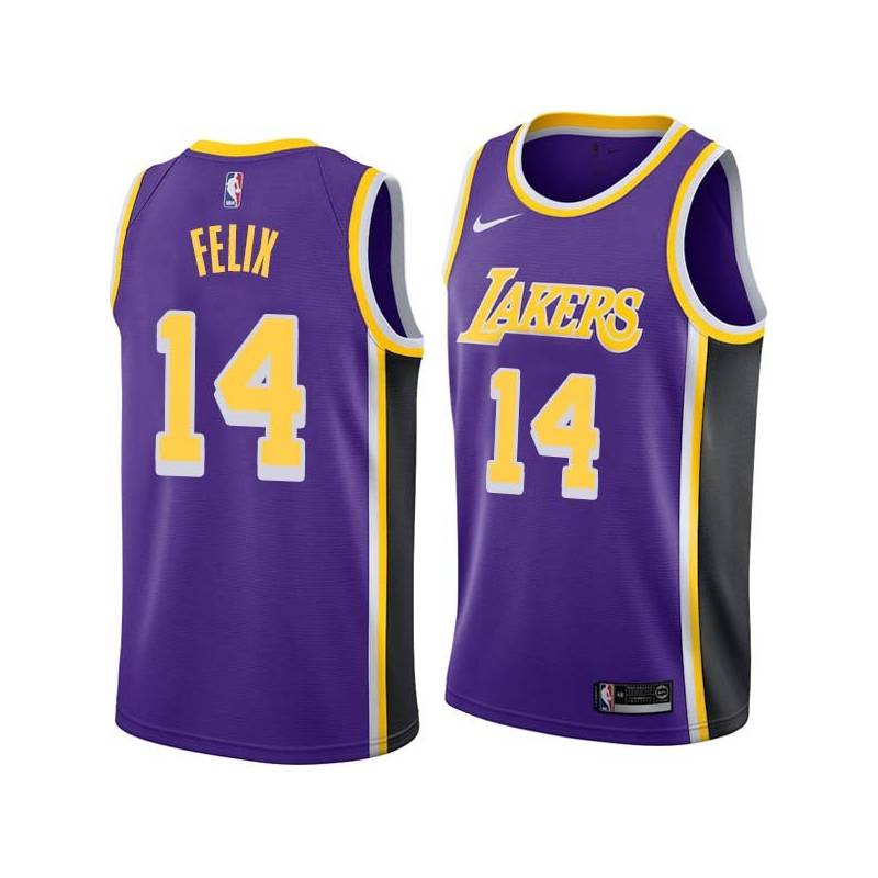 Purple Ray Felix Twill Basketball Jersey -Lakers #14 Felix Twill Jerseys, FREE SHIPPING