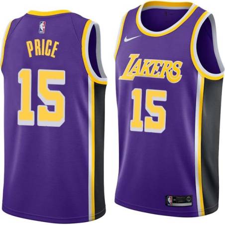 Purple Jim Price Twill Basketball Jersey -Lakers #15 Price Twill Jerseys, FREE SHIPPING