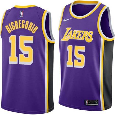 Purple Ernie DiGregorio Twill Basketball Jersey -Lakers #15 DiGregorio Twill Jerseys, FREE SHIPPING