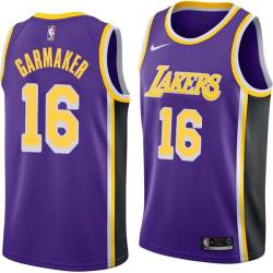 Purple Dick Garmaker Twill Basketball Jersey -Lakers #16 Garmaker Twill Jerseys, FREE SHIPPING