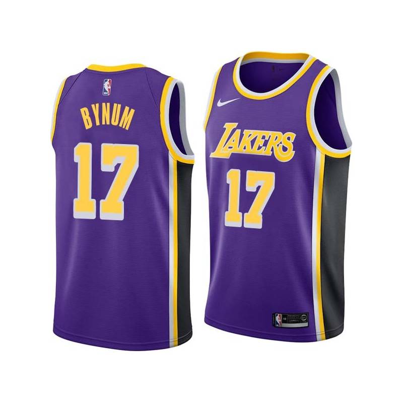 Purple Andrew Bynum Twill Basketball Jersey -Lakers #17 Bynum Twill Jerseys, FREE SHIPPING