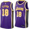 Purple Ray Ellefson Twill Basketball Jersey -Lakers #18 Ellefson Twill Jerseys, FREE SHIPPING