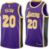 Purple Earnie Killum Twill Basketball Jersey -Lakers #20 Killum Twill Jerseys, FREE SHIPPING