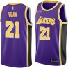 Purple Johnny Egan Twill Basketball Jersey -Lakers #21 Egan Twill Jerseys, FREE SHIPPING