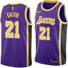 Purple Mack Calvin Twill Basketball Jersey -Lakers #21 Calvin Twill Jerseys, FREE SHIPPING