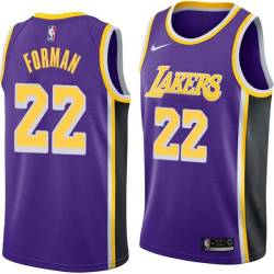 Purple Donnie Forman Twill Basketball Jersey -Lakers #22 Forman Twill Jerseys, FREE SHIPPING