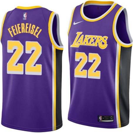 Purple Ron Feiereisel Twill Basketball Jersey -Lakers #22 Feiereisel Twill Jerseys, FREE SHIPPING