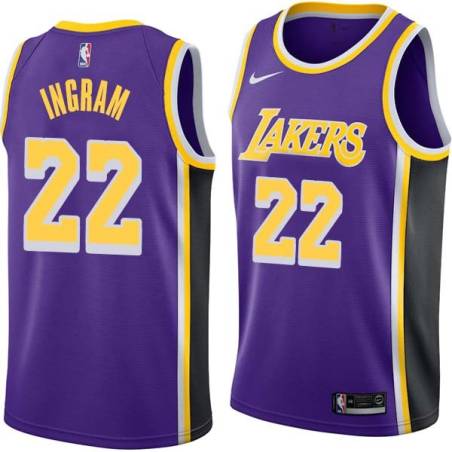 Purple McCoy Ingram Twill Basketball Jersey -Lakers #22 Ingram Twill Jerseys, FREE SHIPPING