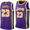 Purple Ed Kalafat Twill Basketball Jersey -Lakers #23 Kalafat Twill Jerseys, FREE SHIPPING