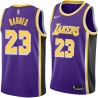 Purple Jim Barnes Twill Basketball Jersey -Lakers #23 Barnes Twill Jerseys, FREE SHIPPING