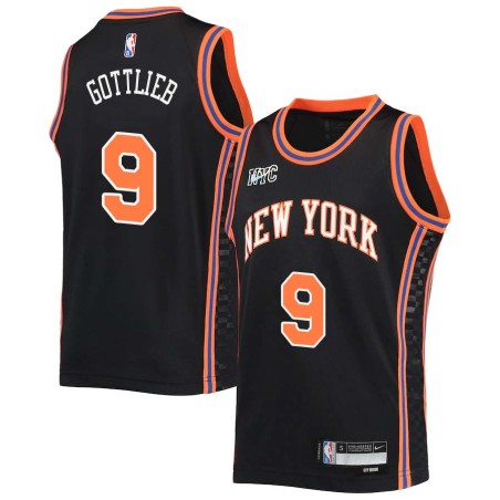 2021-22City Leo Gottlieb Twill Basketball Jersey -Knicks #9 Gottlieb Twill Jerseys, FREE SHIPPING