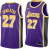 Purple Art Spoelstra Twill Basketball Jersey -Lakers #27 Spoelstra Twill Jerseys, FREE SHIPPING