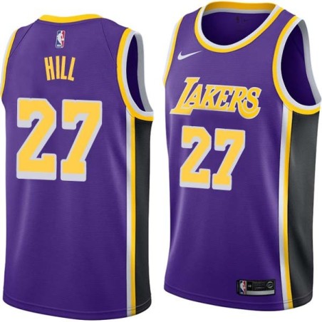 Purple Jordan Hill Twill Basketball Jersey -Lakers #27 Hill Twill Jerseys, FREE SHIPPING