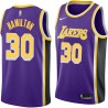 Purple Steve Hamilton Twill Basketball Jersey -Lakers #30 Hamilton Twill Jerseys, FREE SHIPPING