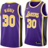 Purple Cornell Warner Twill Basketball Jersey -Lakers #30 Warner Twill Jerseys, FREE SHIPPING