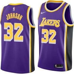 Purple Magic Johnson Twill Basketball Jersey -Lakers #32 Johnson Twill Jerseys, FREE SHIPPING