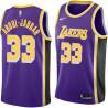 Purple Kareem Abdul-Jabbar Twill Basketball Jersey -Lakers #33 Abdul-Jabbar Twill Jerseys, FREE SHIPPING