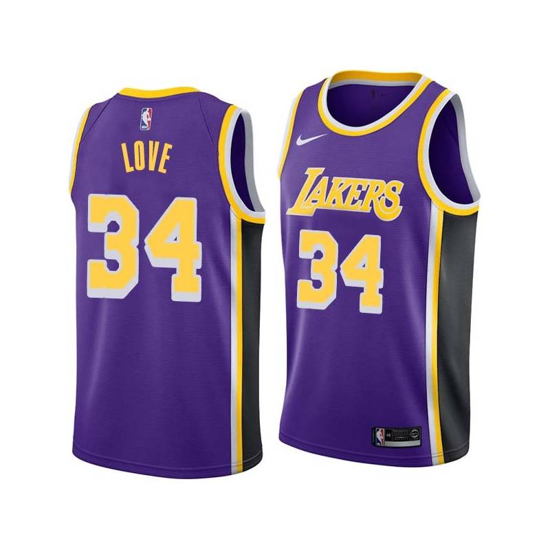 Purple Stan Love Twill Basketball Jersey -Lakers #34 Love Twill Jerseys, FREE SHIPPING