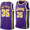 Purple Billy Ray Bates Twill Basketball Jersey -Lakers #35 Bates Twill Jerseys, FREE SHIPPING