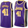 Purple Mitch Kupchak Twill Basketball Jersey -Lakers #41 Kupchak Twill Jerseys, FREE SHIPPING