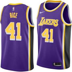 Purple Glen Rice Twill Basketball Jersey -Lakers #41 Rice Twill Jerseys, FREE SHIPPING