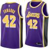 Purple James Edwards Twill Basketball Jersey -Lakers #42 Edwards Twill Jerseys, FREE SHIPPING