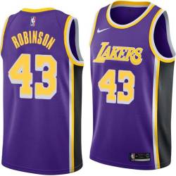 Purple Cliff Robinson Twill Basketball Jersey -Lakers #43 Robinson Twill Jerseys, FREE SHIPPING