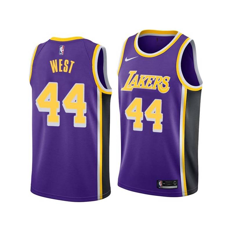 Purple Jerry West Twill Basketball Jersey -Lakers #44 West Twill Jerseys, FREE SHIPPING