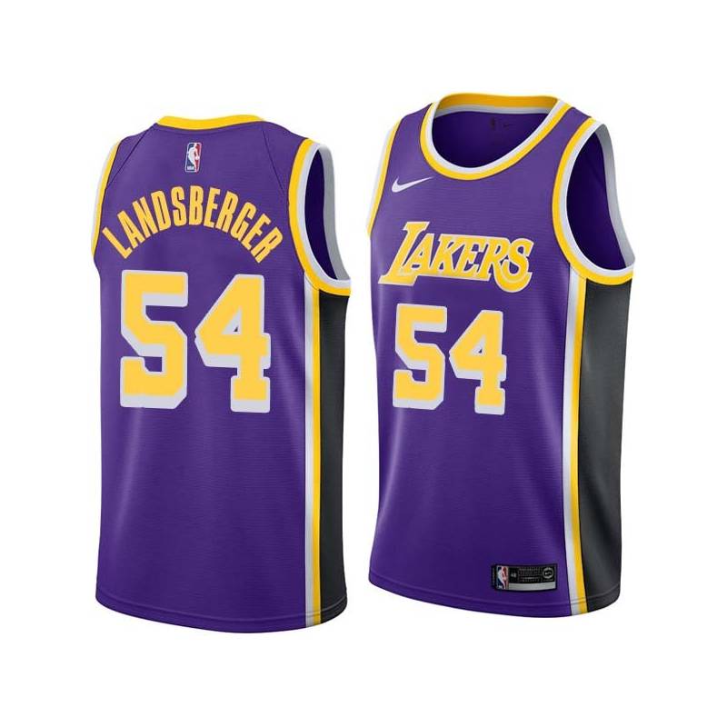 Purple Mark Landsberger Twill Basketball Jersey -Lakers #54 Landsberger Twill Jerseys, FREE SHIPPING