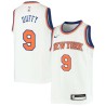 White Bob Duffy Twill Basketball Jersey -Knicks #9 Duffy Twill Jerseys, FREE SHIPPING