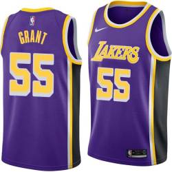 Purple Brian Grant Twill Basketball Jersey -Lakers #55 Grant Twill Jerseys, FREE SHIPPING