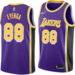 Purple Christian Eyenga Twill Basketball Jersey -Lakers #88 Eyenga Twill Jerseys, FREE SHIPPING