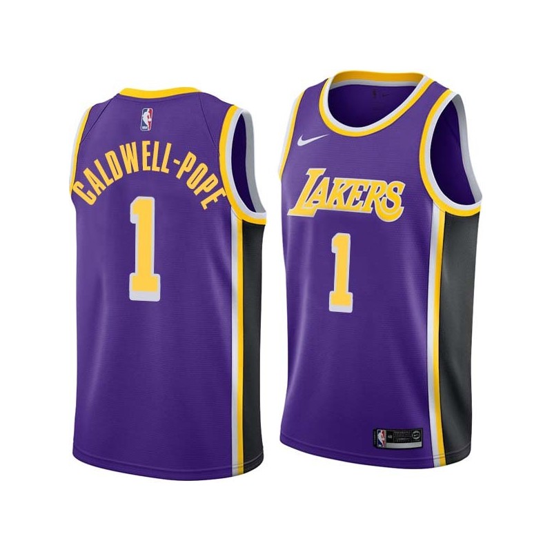 Purple Kentavious Caldwell-Pope Lakers #1 Twill Basketball Jersey FREE SHIPPING