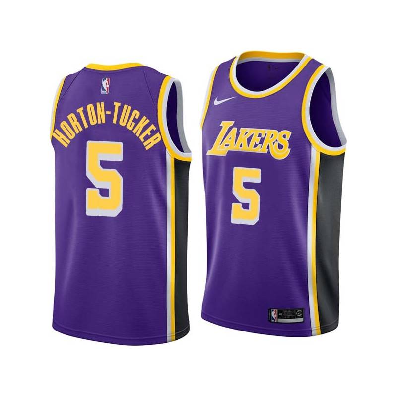 Purple Talen Horton-Tucker Lakers #5 Twill Basketball Jersey FREE SHIPPING