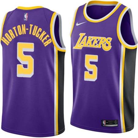 Purple Talen Horton-Tucker Lakers #5 Twill Basketball Jersey FREE SHIPPING