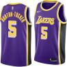 Purple Talen Horton-Tucker Lakers #5 Twill Basketball Jersey FREE SHIPPING