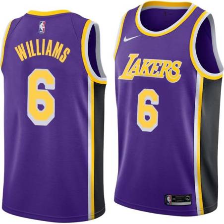 Purple Derrick Williams Lakers #6 Twill Basketball Jersey FREE SHIPPING