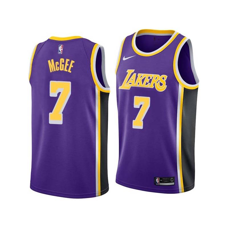 Purple JaVale McGee Lakers #7 Twill Basketball Jersey FREE SHIPPING